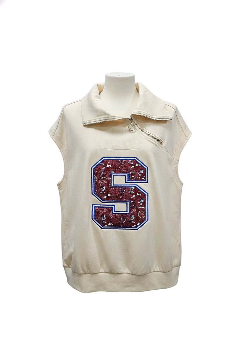 Women's Casual Zipper Sweatshirt Short Sleeve - Image 3