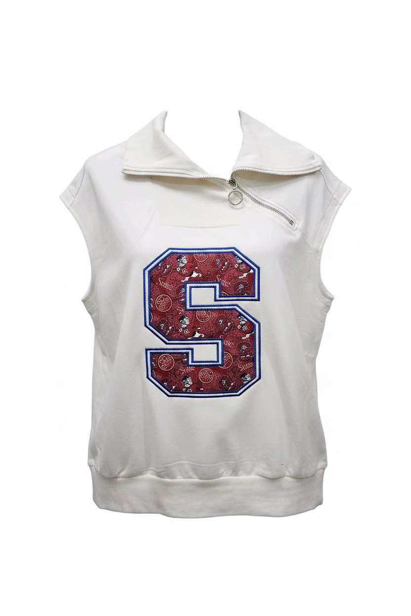 Women's Casual Zipper Sweatshirt Short Sleeve