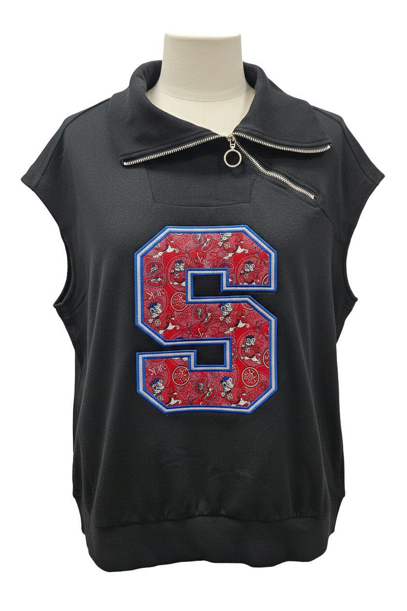Women's Casual Zipper Sweatshirt Short Sleeve - Image 2