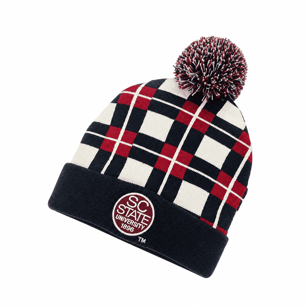 SCSU Plaid Beanie and Scarf Set - Image 4