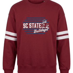 SCSU Womens Varsity Striped Oversized Sweatshirt